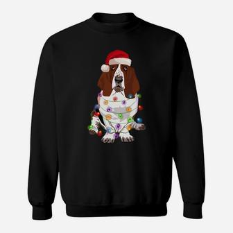 Basset Hound Christmas Lights Xmas Dog Lover Sweatshirt Sweatshirt | Crazezy DE