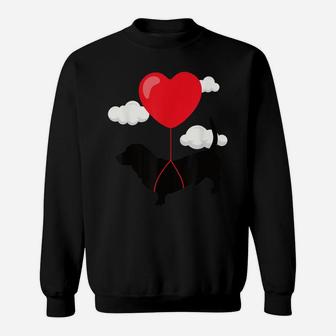 Basset Hound Valentine's Day T Shirt Cute Gift For Dog Owner Sweatshirt | Crazezy