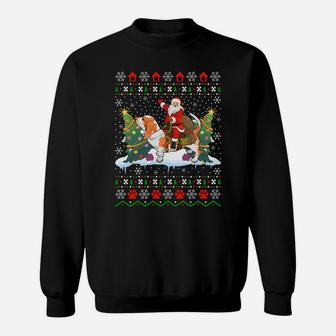 Basset Hound Xmas Gift Santa Riding Basset Hound Christmas Sweatshirt Sweatshirt | Crazezy UK