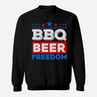 Bbq Beer Freedom America Usa Party 4Th Of July Summer Sweatshirt - Monsterry CA