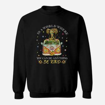 Be Kind In A World Where You Can Be Anything Hippie Elephant Sweatshirt | Crazezy