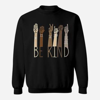 Be Kind Sign Language Hand Talking Teachers Sweatshirt | Crazezy DE