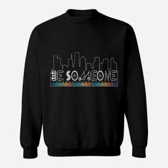 Be Someone Houston Retro Sunset Skyline Bicycle Sweatshirt | Crazezy