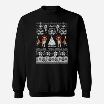 Beagle Christmas Sweater Sweatshirt Tee For Beagle Dog Lover Sweatshirt | Crazezy