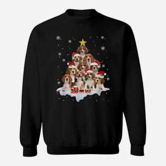 Beagle Dog Christmas Tree Dog Xmas Gift Dog Dad Mom Lover Sweatshirt | Crazezy CA