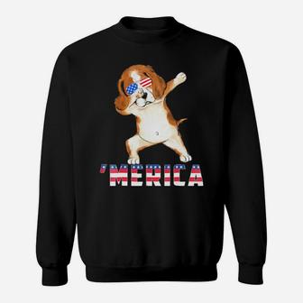 Beagle Merica 4Th Of July Dog Lover Gift Sweatshirt - Monsterry