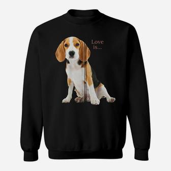 Beagle Shirt Beagles Tee Love Is Dog Mom Dad Puppy Pet Cute Zip Hoodie Sweatshirt | Crazezy DE