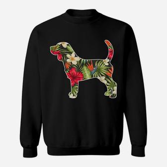 Beagle Summer Dog Lover Tropical Floral Print Flower Men Sweatshirt | Crazezy UK