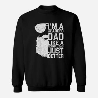 Bearded Dad Funny Beard Humor Fathers Day Gift Idea Sweatshirt | Crazezy DE