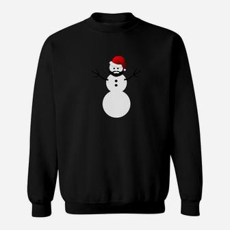 Bearded Snowman Funny Snowman Sweatshirt - Thegiftio UK