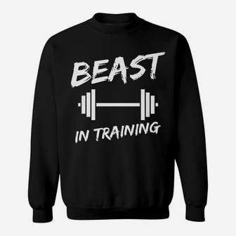 Beast In Training Father Son Fitness Bodybuilding Matching Sweatshirt | Crazezy AU