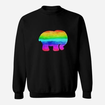 Beautifully Designed And Simple Rainbow Elephant Tee Sweatshirt - Thegiftio UK