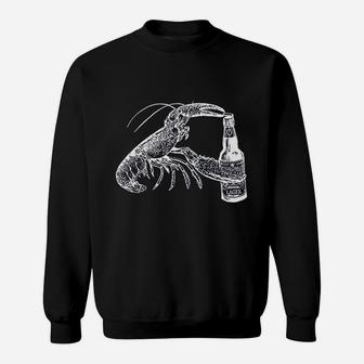 Beer Drinking Lobster Craft Beer Beach Vacation Gift Sweatshirt | Crazezy