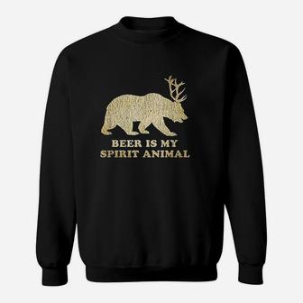 Beer Is My Spirit Animal Bear Sweatshirt | Crazezy