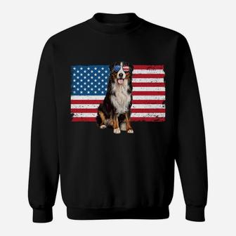 Berner Dad American Flag Dog Lover Owner Bernese Mountain Sweatshirt | Crazezy AU