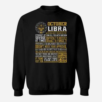 Best Born In October Libra Zodiac Sign T Shirts Men, Women Sweatshirt | Crazezy