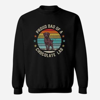 Best Chocolate Lab Dad Dog Lover Brown Labrador Retriever Sweatshirt | Crazezy