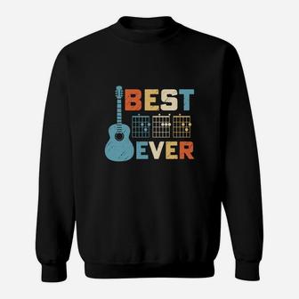 Best Dad Ever Guitar Chords Classic Dad Gift Sweatshirt - Thegiftio