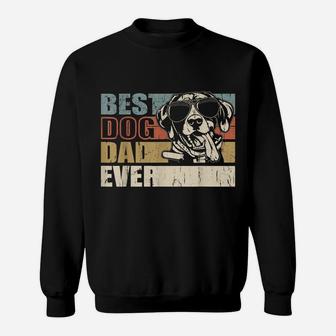 Best Dog Dad Ever Funny Glasses German Shorthaired Pointer Sweatshirt | Crazezy