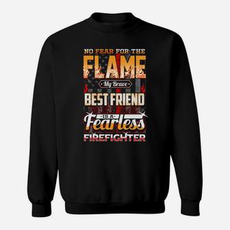Best Friend Firefighter American Flag Sweatshirt | Crazezy DE