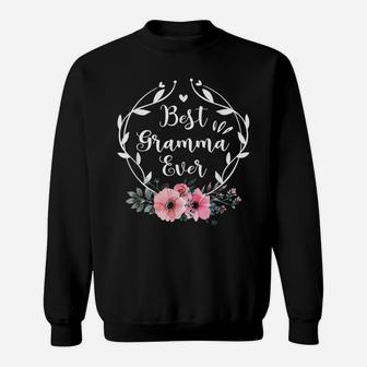Best Gramma Ever Mother's Day Gift Flower Grandma Sweatshirt | Crazezy