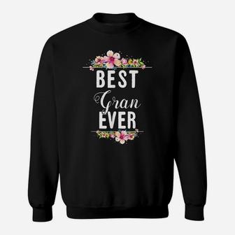 Best Gran Ever Floral Design Family Matching Gift Sweatshirt | Crazezy