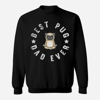 Best Pug Dad Ever Funny Best Dog Dad Christmas Gift Idea Sweatshirt | Crazezy