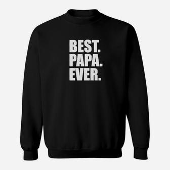 Bestes Papa Ever Sweatshirt, Lustiges Schwarz Tee für Vatertag - Seseable