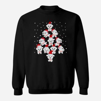 Bichon Frise Christmas Tree Matching Family Xmas Tree Gifts Sweatshirt | Crazezy