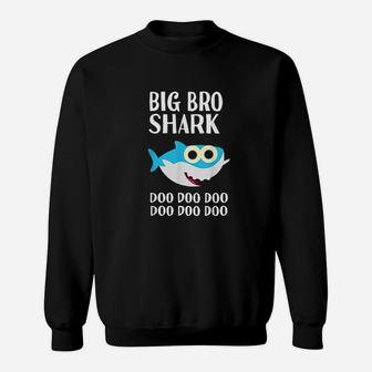 Big Bro Shark Doo Doo Big Brother Shark Gifts Matching Sweatshirt | Crazezy