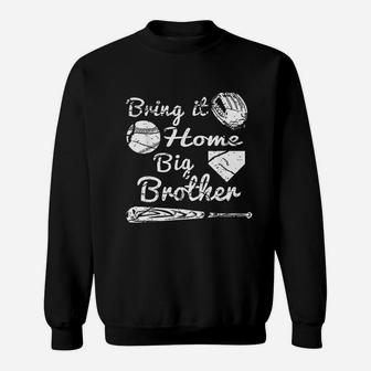 Big Brother Little Brother Baseball Bring It Home Sweatshirt - Thegiftio UK