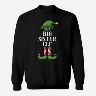 Big Sister Elf Matching Family Group Christmas Party Pajama Sweatshirt | Crazezy UK