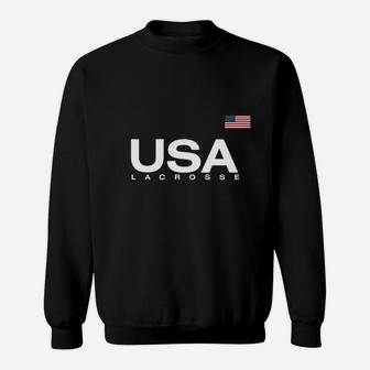 Big Usa Lacrosse Flag Sweatshirt | Crazezy AU