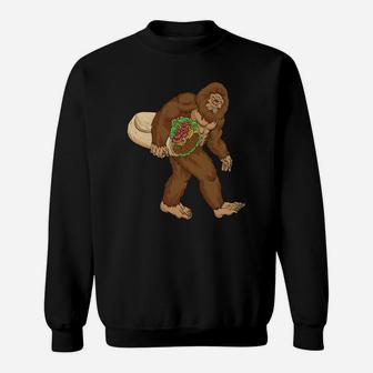 Bigfoot Sasquatch Carrying A Burrito Funny Burrito Shirts Sweatshirt - Thegiftio UK