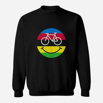 Bike Smiley Face World Champion Road Bicycle Smile Cyclist Sweatshirt | Crazezy