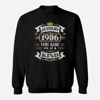 Birthday 365 Vintage January 1936 Funny Birthday Gift Sweatshirt | Crazezy CA