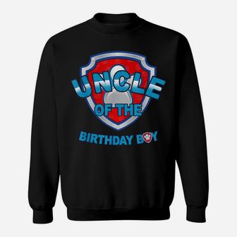 Birthday Boy Uncle Patrol Dogs Lover Kid Sweatshirt | Crazezy