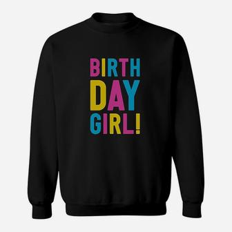 Birthday Girl Its My Birthday 90'S Style Retro Girls Fitted Kids Sweatshirt | Crazezy AU