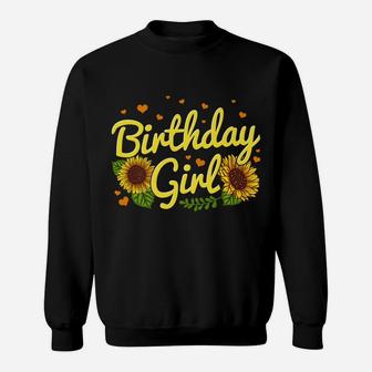 Birthday Girl Sunflower Birthday Party Family Matching Sweatshirt | Crazezy DE