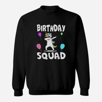 Birthday Squad Cute Unicorn Bday Team Men Women Kids Sweatshirt | Crazezy DE