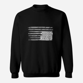 Black And White American Flag Resist Upside Down Usa Sweatshirt | Crazezy