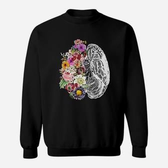 Black Flower Organs Sweatshirt | Crazezy CA