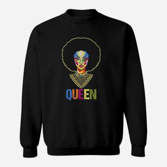 Black Queen Melanin African American Usa Pride Dashiki Sweatshirt - Thegiftio UK
