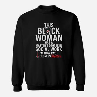 Black Queen Msw Social Work Degrees Masters Graduation Sweatshirt | Crazezy DE