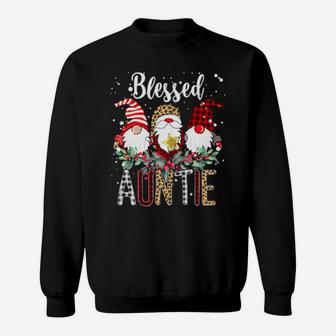 Blessed Auntie Three Gnomes Ugly Xmas Costume Sweatshirt - Monsterry DE
