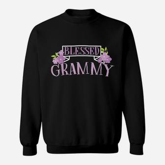 Blessed Grammy Flowers Inspirational Grandma Mothers Day Sweatshirt | Crazezy AU