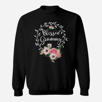 Blessed Grammy Shirt For Women Flower Decor Grandma Sweatshirt | Crazezy CA