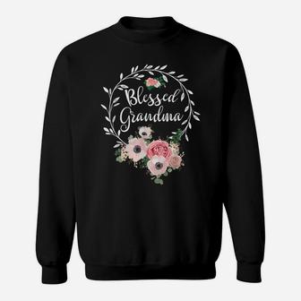 Blessed Grandma Shirt For Women Flower Decor Grandma Sweatshirt | Crazezy UK