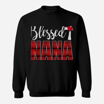 Blessed Nana Cross Caro Christmas Funny Nana Gift Xmas Sweatshirt Sweatshirt | Crazezy AU