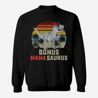 Bonus Mama Saurus T Rex Mamasaurus Stepmom Matching Family Sweatshirt | Crazezy UK